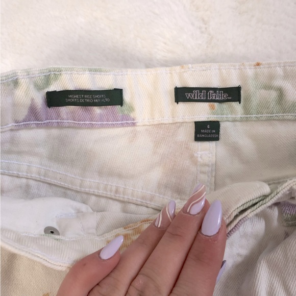 Wild Fable Tie Dye Distressed High Rise Shorts - Picture 14 of 14